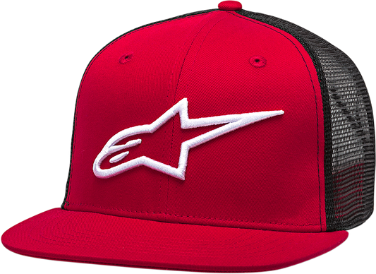 ALPINESTARS Corp Trucker Hat - Red/Black - One Size 1025810033010OS - Howling Moto