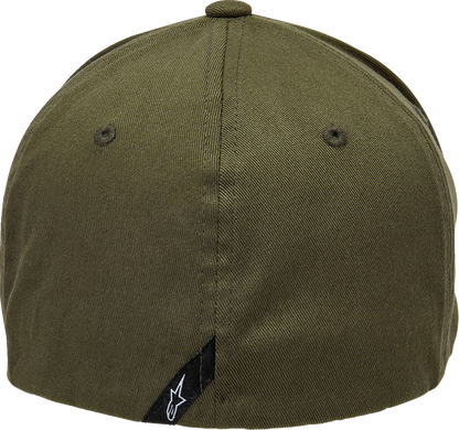 Alpinestars Linear Hat in military black, small/medium size, featuring a casual design with brand logo, suitable for everyday wear.