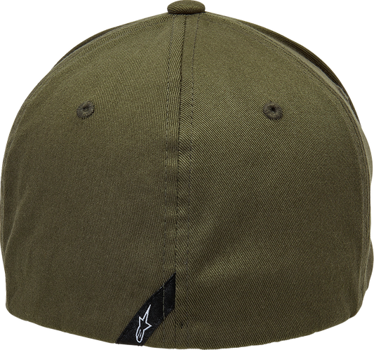 Alpinestars Linear Hat in military black, small/medium size, featuring a casual design with brand logo, suitable for everyday wear.