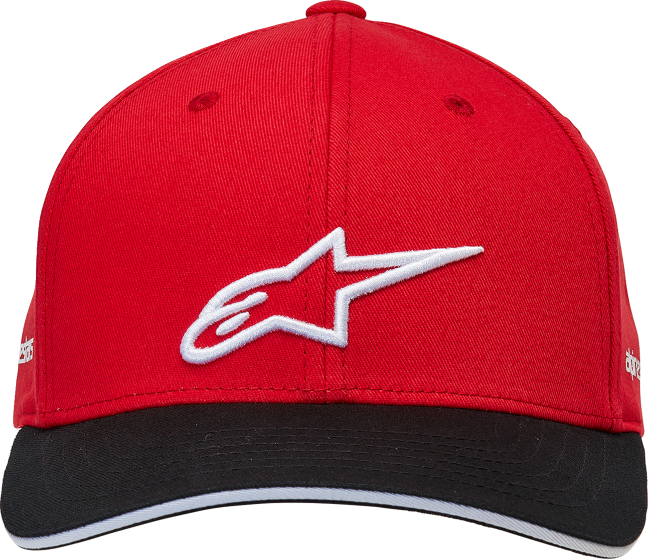 Alpinestars Rostrum hat in red and black, one size, featuring logo branding, displayed on a plain background.