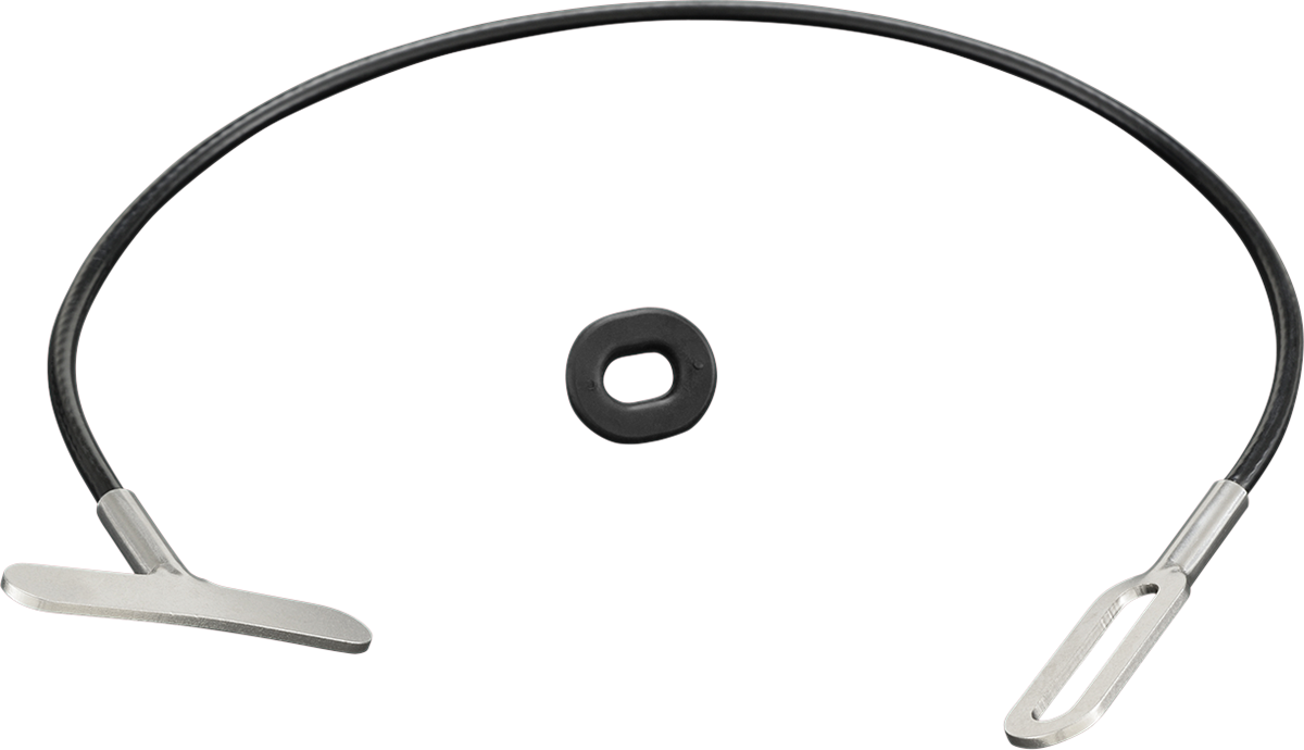 Bill's Exhausts Show Chrome Helmet Lock Extension 52-964, a durable chrome helmet lock for secure motorcycle helmet attachment.