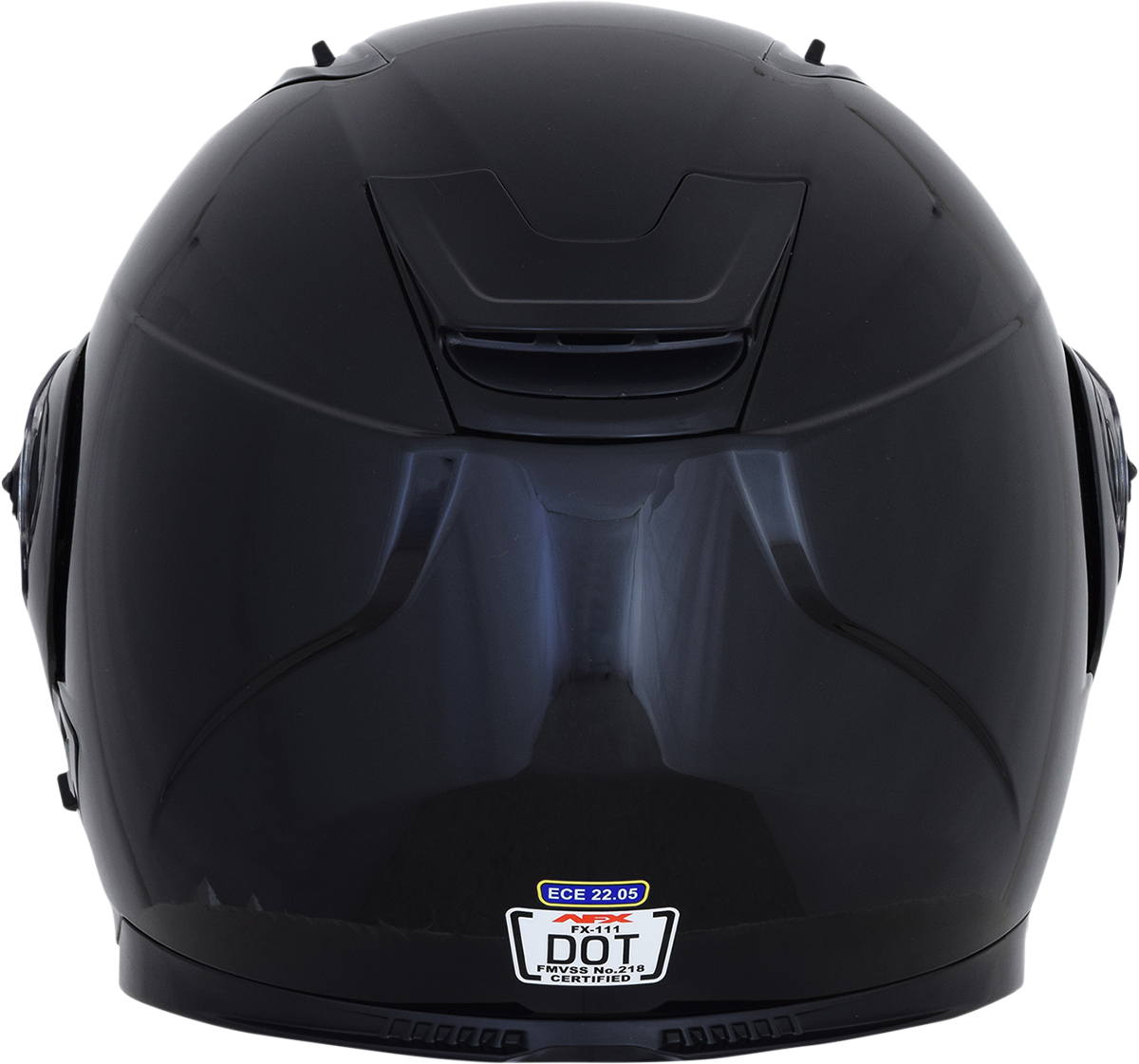 Bill's Exhausts AFX FX-111 helmet in glossy black, 2XL size, featuring a sleek motorcycle helmet design.