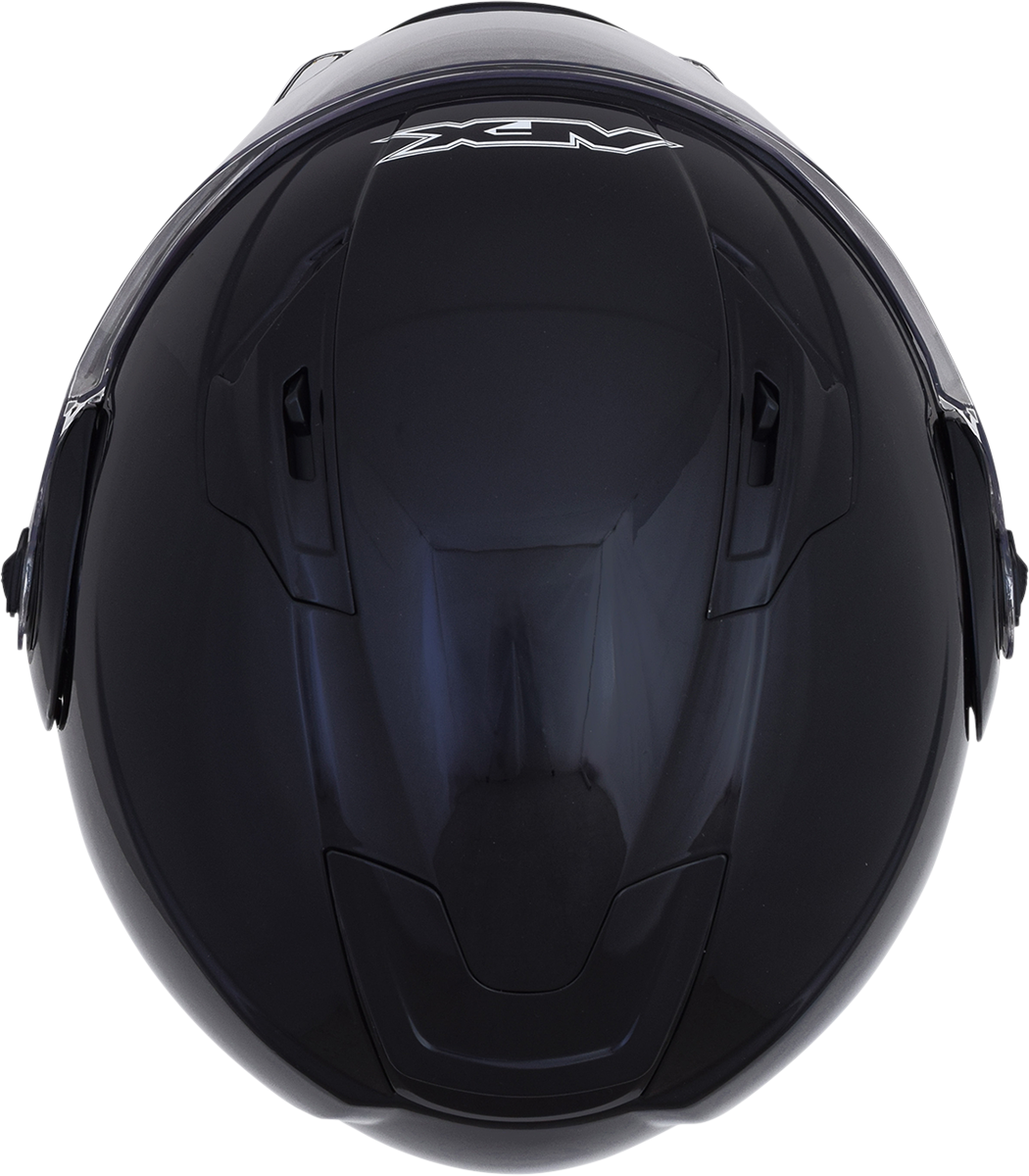 Gloss black AFX FX-111 helmet in 2XL size, featuring a sleek helmet design by Bill's Exhausts.