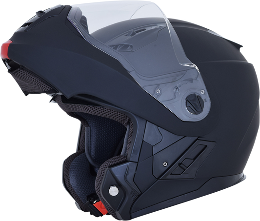 Bill's Exhausts AFX FX-111 helmet in matte black, small size, showing a sleek, aerodynamic motorcycle helmet with clear visor.