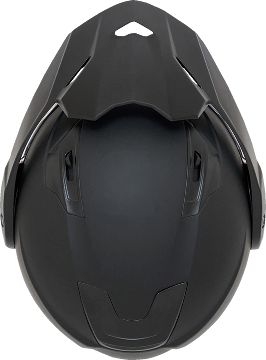 Matte black AFX FX-111DS motorcycle helmet in 2XL size, featuring a sleek design and durable construction for rider safety.