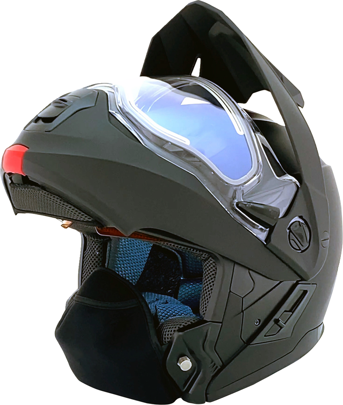 Matte black AFX FX-111DS electric snow helmet by Bill's Exhausts in XS size, featuring a sleek design and secure fit.