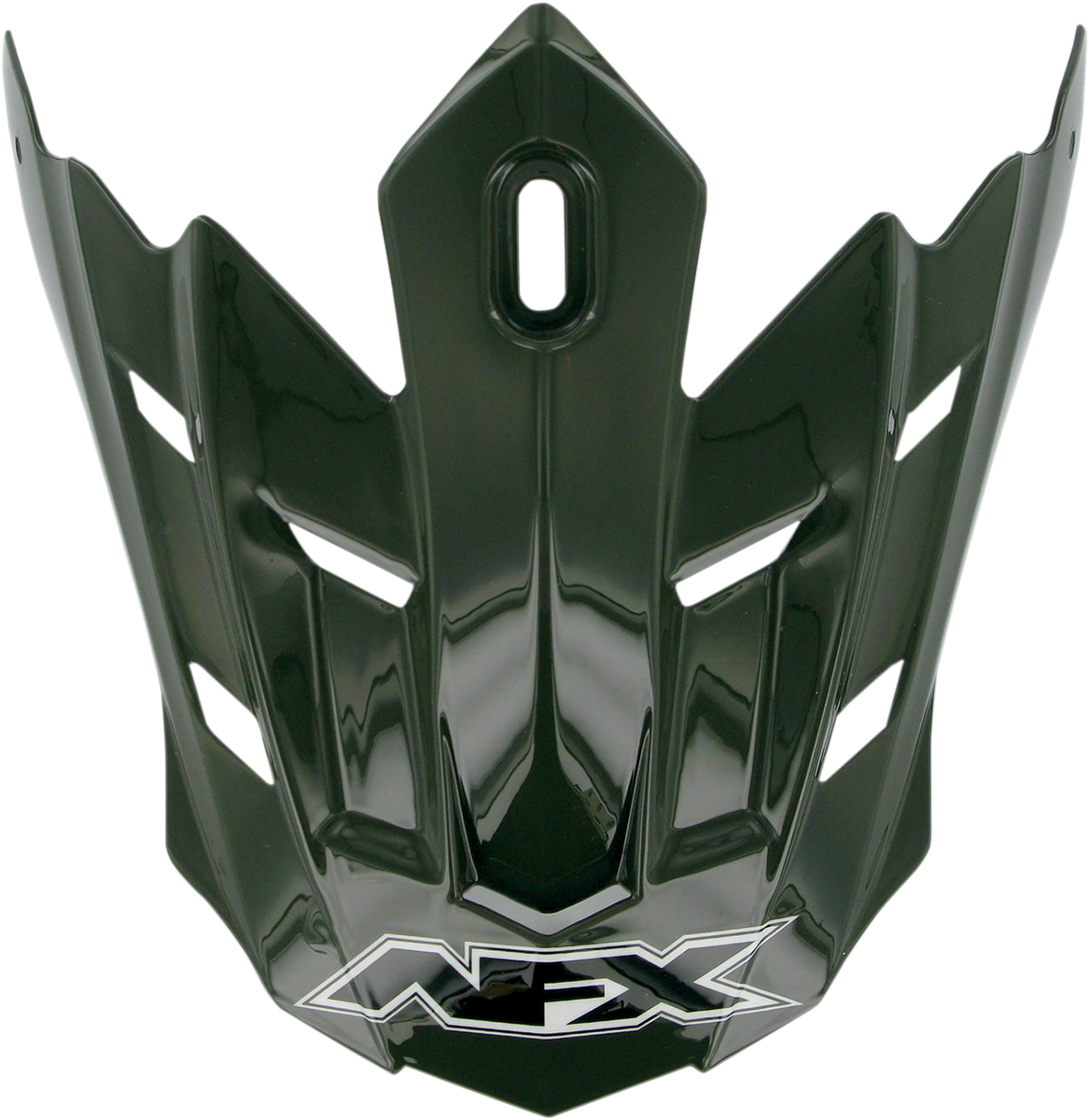 Bill's Exhausts AFX FX-17/FX-17Y Peak helmet in gloss olive with sleek design and secure fit for motorcycle riding safety.