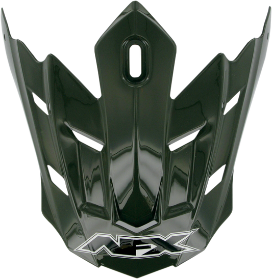 Bill's Exhausts AFX FX-17/FX-17Y Peak helmet in gloss olive with sleek design and secure fit for motorcycle riding safety.