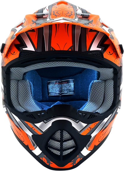 Bill's Exhausts AFX FX-17 Butterfly helmet in matte orange, small size, featuring a sleek helmet design with vibrant color.