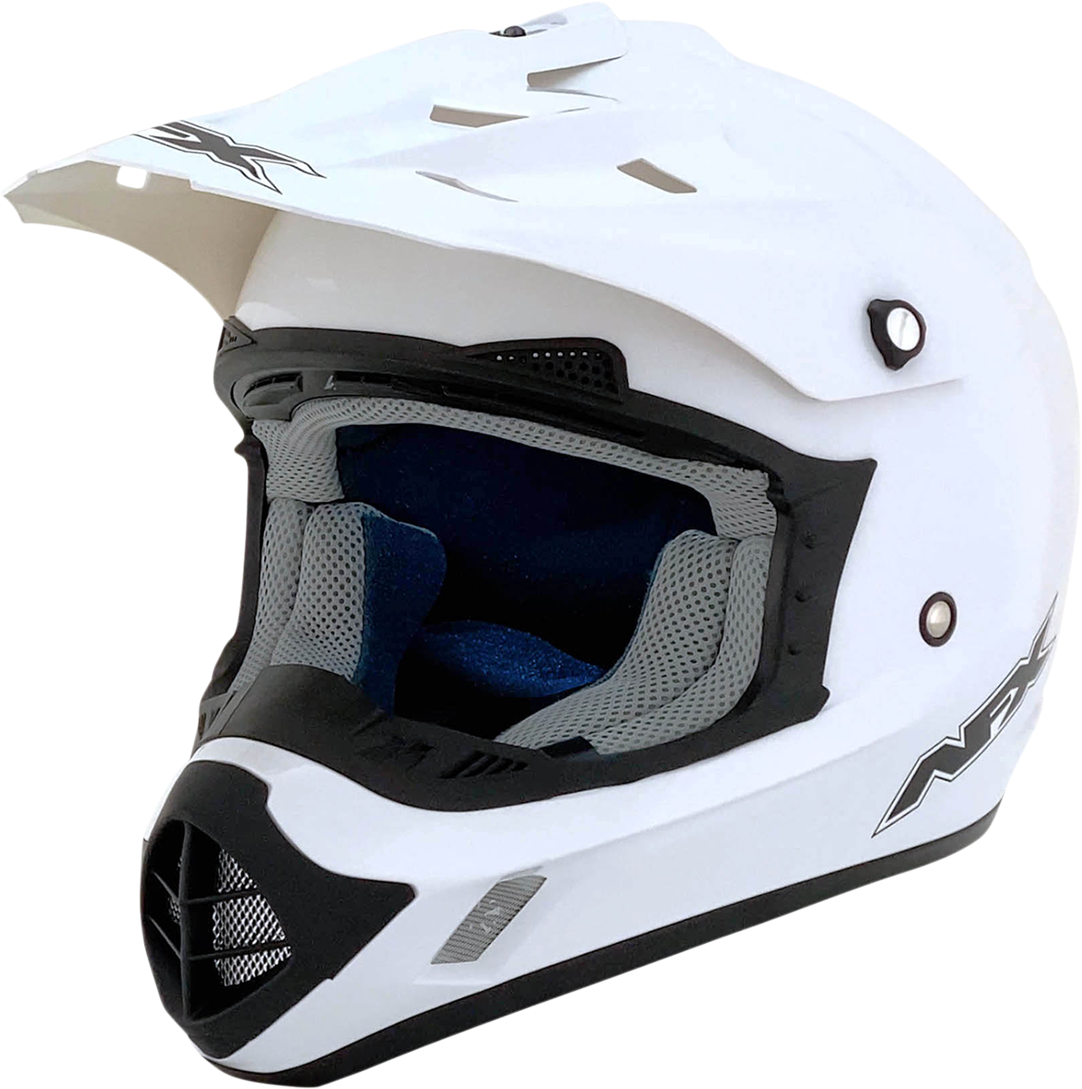 White AFX FX-17 helmet in XL size, featuring a sleek design, for motorcycle riding safety and style.