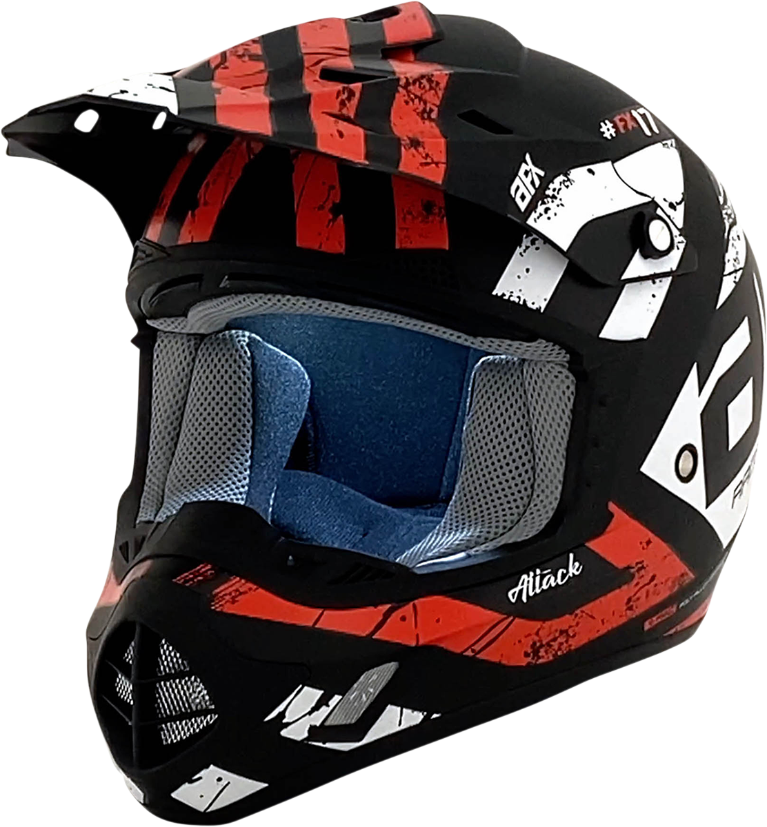 Bill's Exhausts AFX FX-17Y Attack helmet in matte black and red, small size, featuring a sleek motorcycle helmet design.