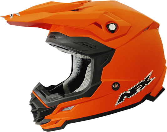 Bill's Exhausts AFX FX-19R helmet in matte orange, large size, with aerodynamic design and ventilation features.