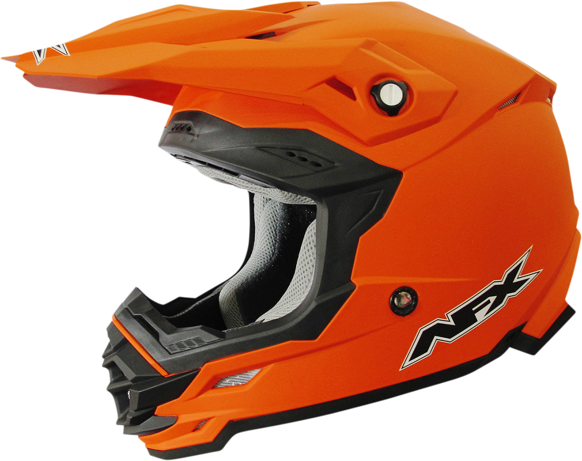 Bill's Exhausts AFX FX-19R Matte Orange helmet in XL size, featuring sleek design and safety features for motorcycle riding.
