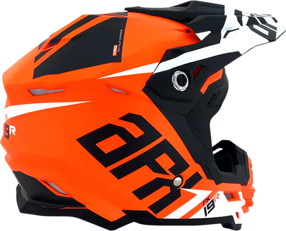 Bill's Exhausts AFX FX-19R racing helmet in matte orange, large size, featuring aerodynamic design and racing safety features.