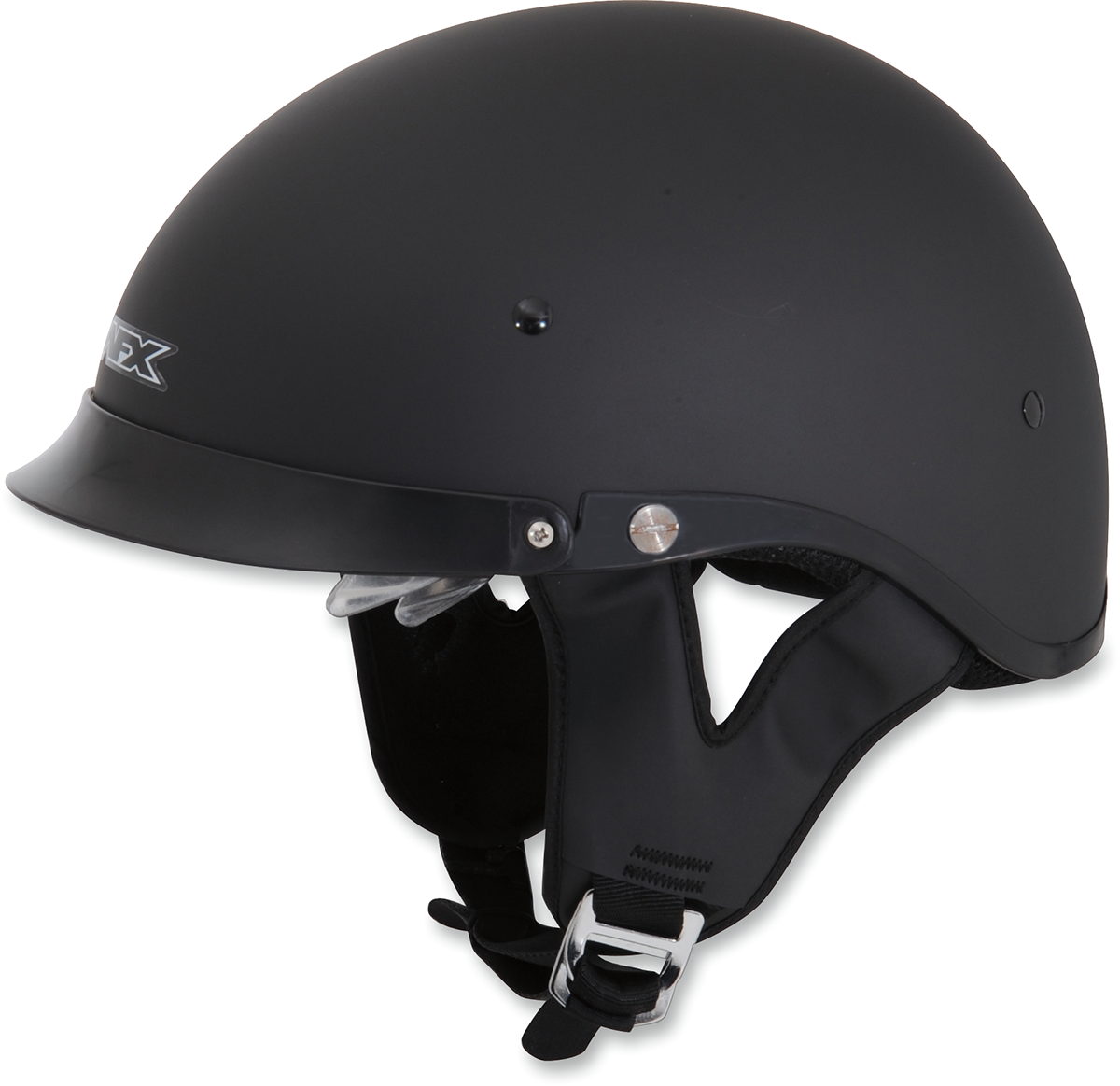 AFX FX-200 helmet in matte black, XS size, designed for motorcycle riders, featuring a sleek helmet with secure fit and aerodynamic style.