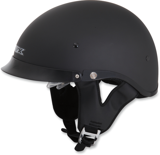 AFX FX-200 helmet in matte black, XS size, designed for motorcycle riders, featuring a sleek helmet with secure fit and aerodynamic style.