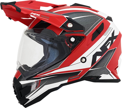 Bill's Exhausts AFX FX-41 helmet in matte red, size XL, featuring a sleek motorcycle helmet design with vents and a visor.
