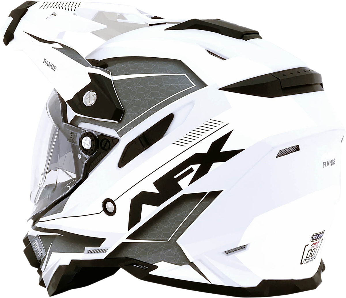 Bill's Exhausts AFX FX-41 helmet in matte white, medium size, featuring a sleek design and range style motorcycle helmet.