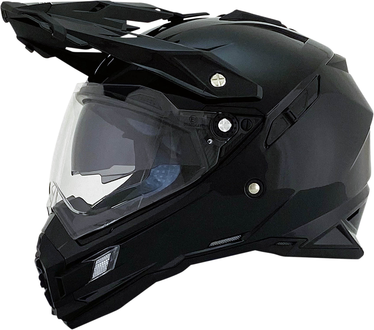 Bill's Exhausts AFX FX-41DS helmet in glossy black, medium size, featuring a sleek motorcycle helmet design.