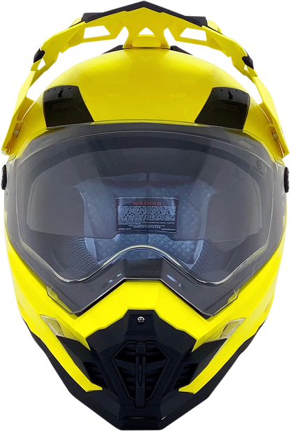 Bill's Exhausts AFX FX-41DS helmet in high-visibility yellow, XL size, featuring a durable, safety-focused motorcycle helmet design.