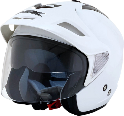 Bill's Exhausts AFX FX-50 Helmet in pearl white, XS size, featuring a sleek, aerodynamic design for motorcycle riding.