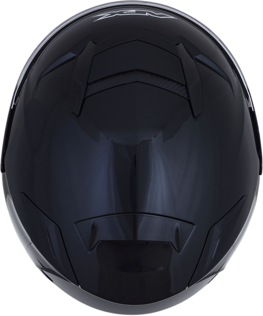 Gloss black AFX FX-60 helmet in medium size by Bill's Exhausts, with a sleek and shiny finish for motorcycle riding.