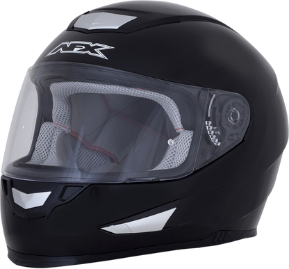 Black AFX FX-99 motorcycle helmet in 2XL size, featuring a sleek design and secure fit, from Bill's Exhausts.