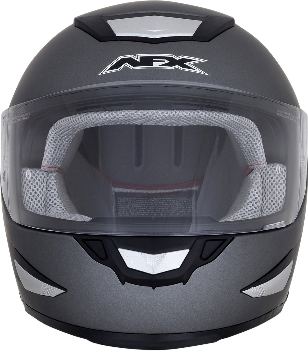 Bill's Exhausts AFX FX-99 helmet in frost gray, large size, showing sleek motorcycle helmet design with matte finish.