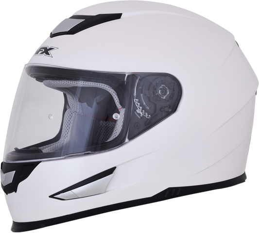 Pearl white AFX FX-99 helmet in large size, featuring a sleek design and full-face coverage from Bill's Exhausts.