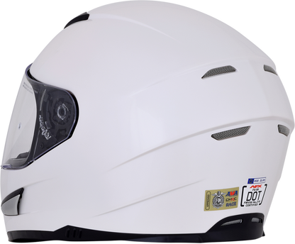 Pearl white AFX FX-99 helmet by Bill's Exhausts, small size, with sleek helmet design and clear visor.