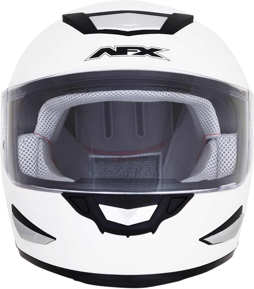 Pearl white AFX FX-99 motorcycle helmet in small size, featuring a sleek design and durable construction.