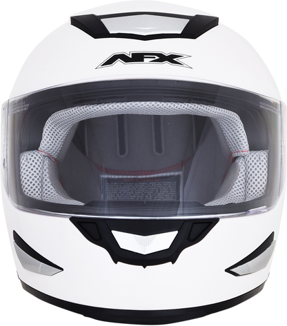 Pearl white AFX FX-99 helmet in XS size, featuring a sleek design and secure fit, from Bill's Exhausts.