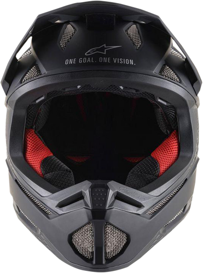 Alpinestars Missile Tech Helmet MIPS in matte black, XS size, featuring sleek aerodynamic design and venting for motorcycle safety.