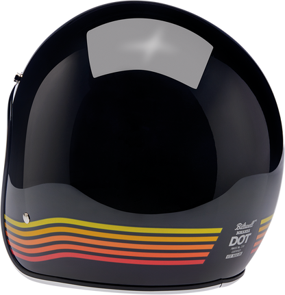 BILTWELL Bonanza helmet in gloss black Spectrum finish, XS size, showcasing a sleek helmet design with smooth surface and branding details.