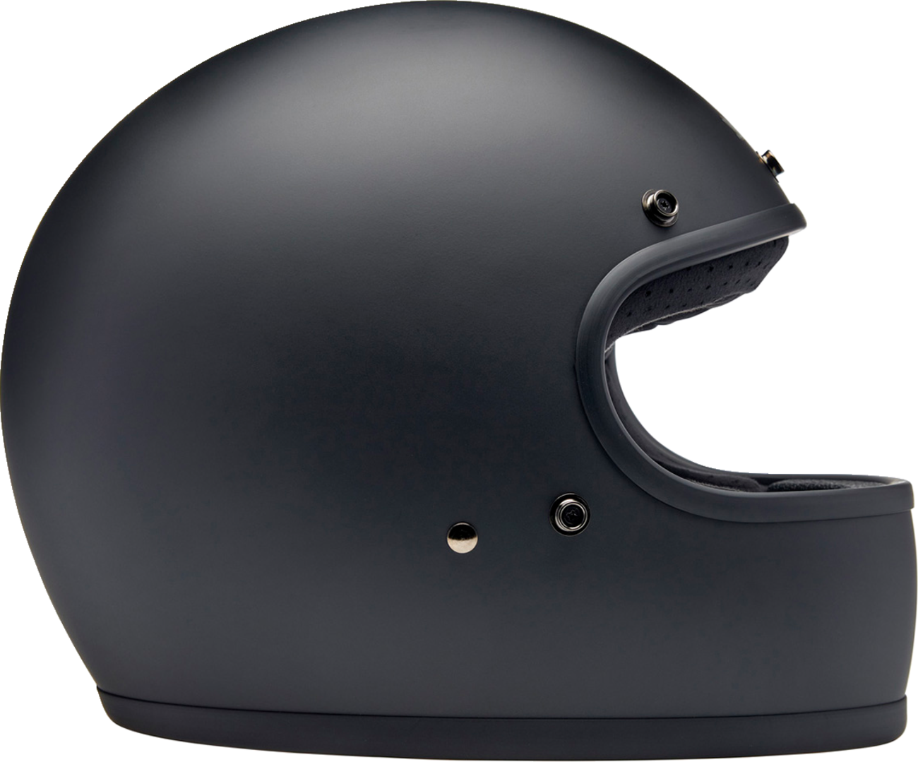 BILTWELL Gringo S helmet in flat black, XL size, with smooth matte finish and classic motorcycle helmet design.