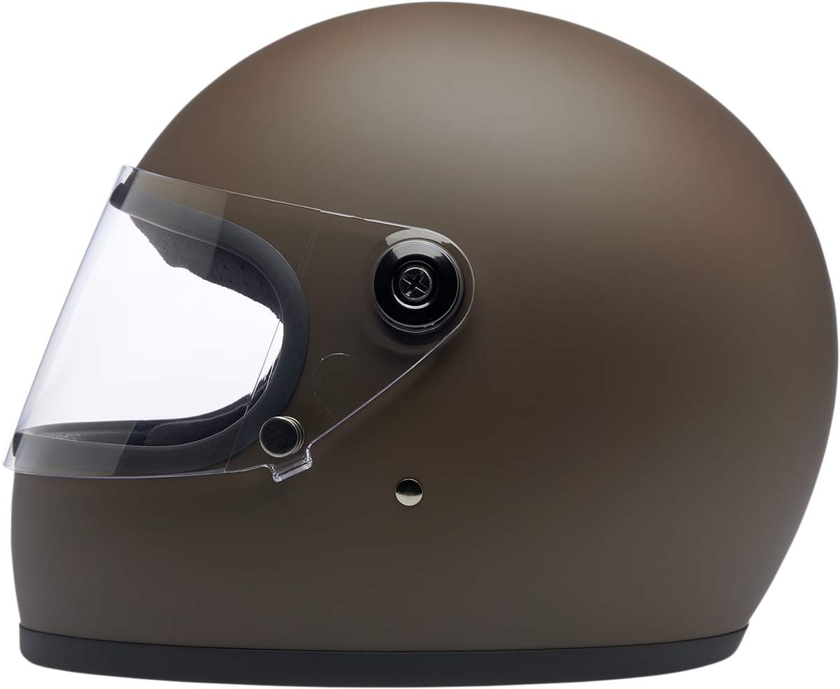 Biltwell Gringo S helmet in flat chocolate color, 2XL size, featuring durable design and classic cruiser style.