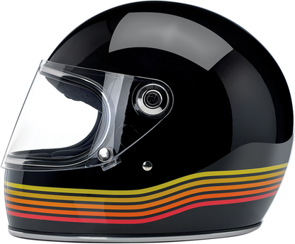 BILTWELL Gringo S helmet in gloss black Spectrum finish, medium size, motorcycle helmet with a sleek, shiny exterior and modern design
