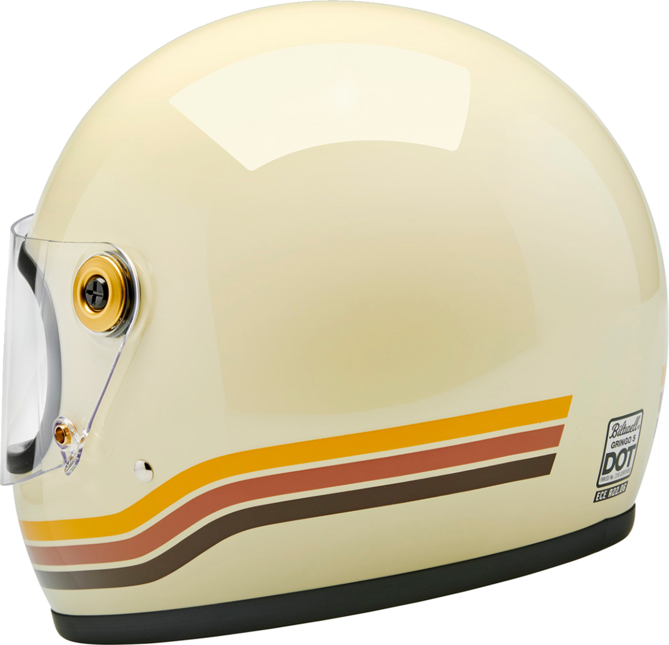 BILTWELL Gringo S helmet in gloss Desert Spectrum finish, XL size, with a sleek, vintage-inspired motorcycle helmet design.