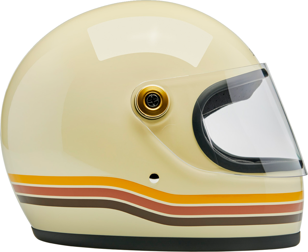 BILTWELL Gringo S helmet in glossy Desert Spectrum finish, XL size, featuring a retro motocross style and durable shell.