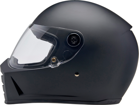 BILTWELL Lane Splitter helmet in flat black, XL size, designed for motorcycle riders with a sleek, protective helmet appearance.