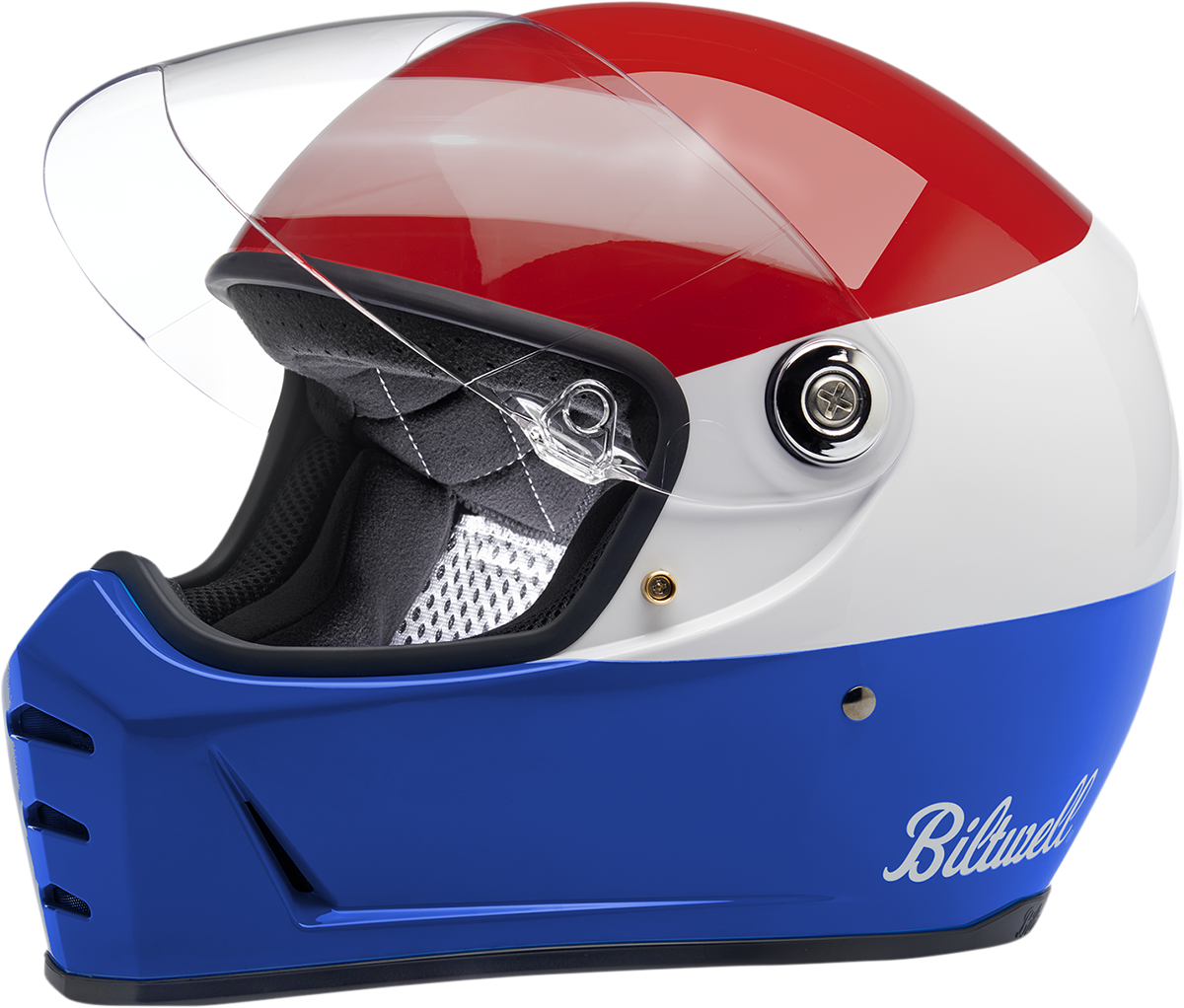 BILTWELL Lane Splitter Helmet - Gloss Podium Red/White/Blue - 2XL 1004-549-106 - Howling Moto