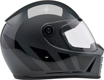 BILTWELL Lane Splitter helmet in Storm Gray Inertia, XS size, featuring aerodynamic design and matte finish, motorcycle helmet.