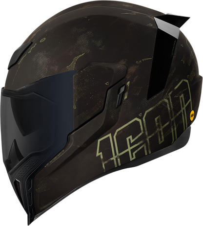 Black Bill's Exhausts ICON Airflite helmet with MIPS technology, small size, shown from the front with clear visor.