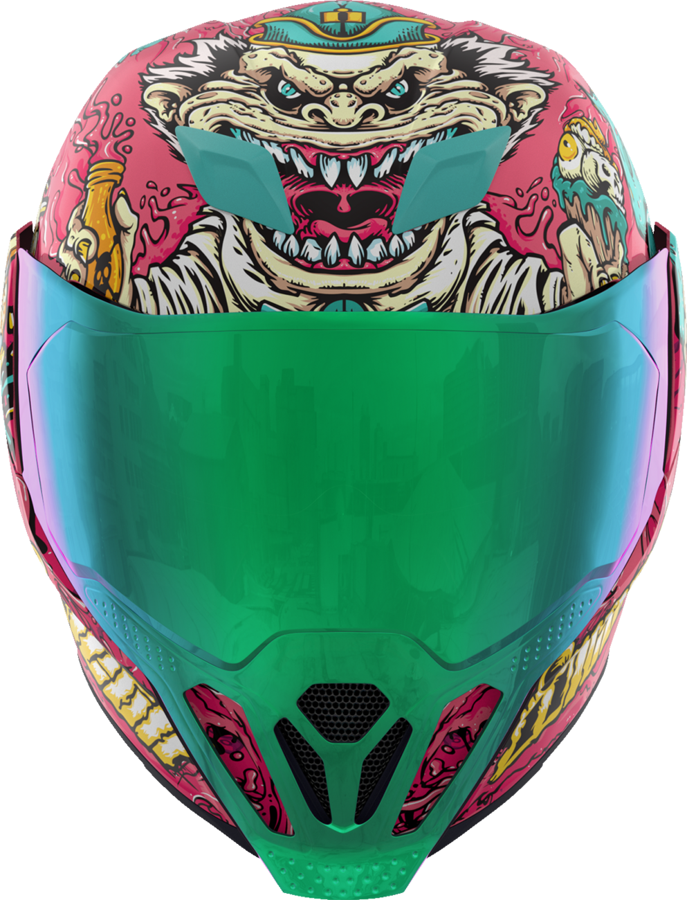 Pink ICON Airflite™ Helmet Snack Attack MIPS for small head sizes, featuring safety design and lightweight construction.