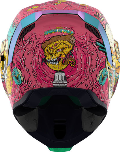 Pink ICON Airflite™ Helmet Snack Attack MIPS® in XL size, featuring a sleek design and safety features for motorcycle riding.