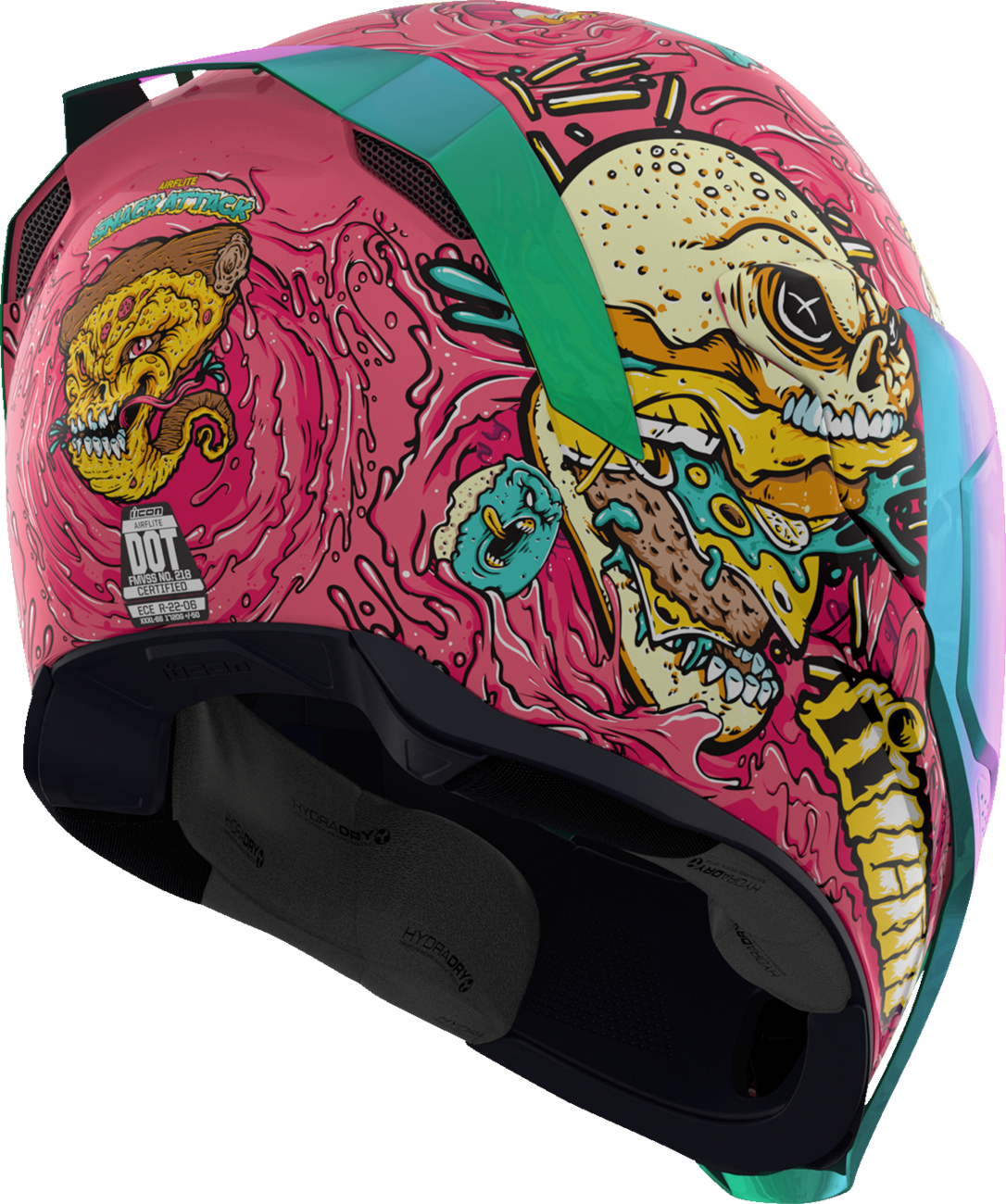 Pink ICON Airflite™ Helmet Snack Attack MIPS® in XL size, featuring a sleek design and safety features for motorcycle riding.
