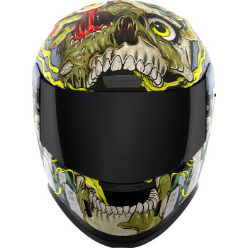 Black ICON Airform™ Helmet Dead Serious style, XS size, featuring a sleek design and durable construction for motorcycle riders.