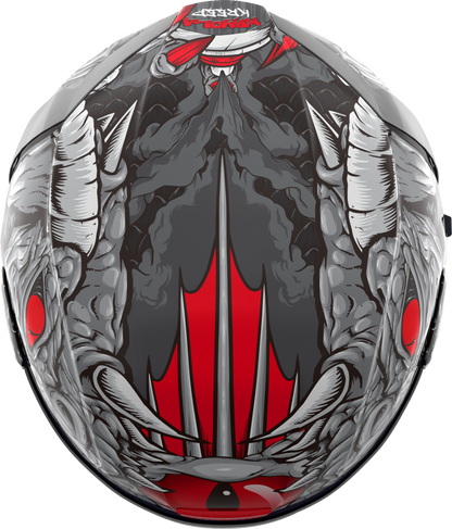 Bill's Exhausts ICON Airform™ Helmet Kryola Kreep MIPS® Silver 3XL with aerodynamic design and secure fit for motorcycle riding safety.