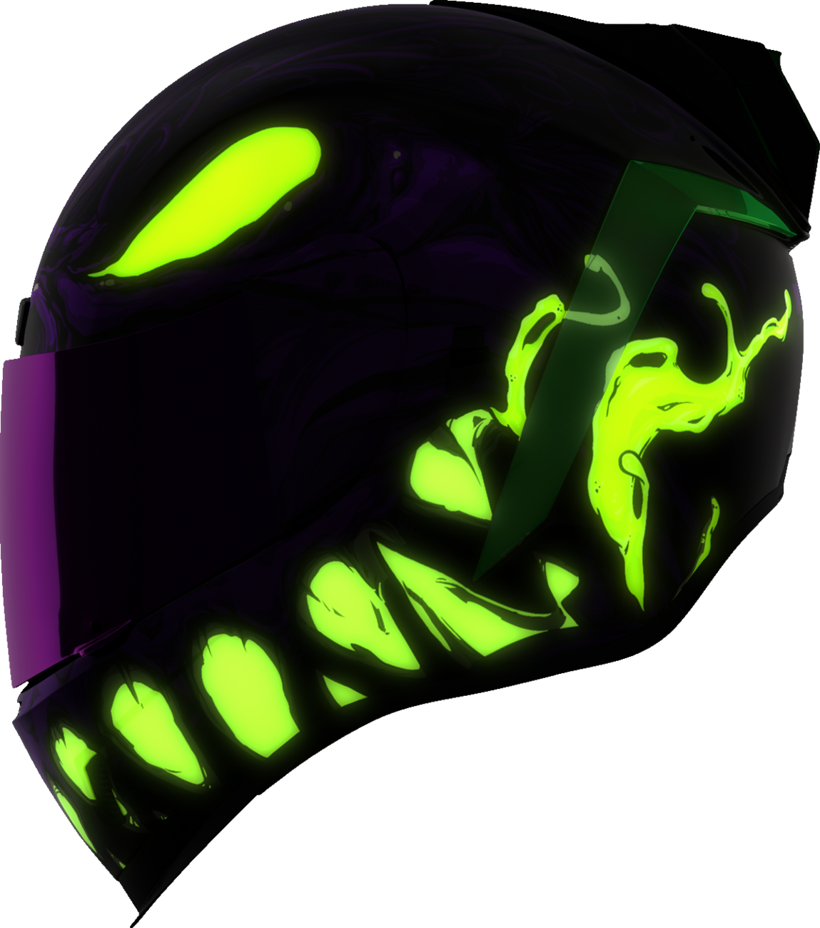 Purple ICON Airform Helmet Manik'RR MIPS® in 2XL size, featuring a sleek design and adjustable straps for motorcycle riding.