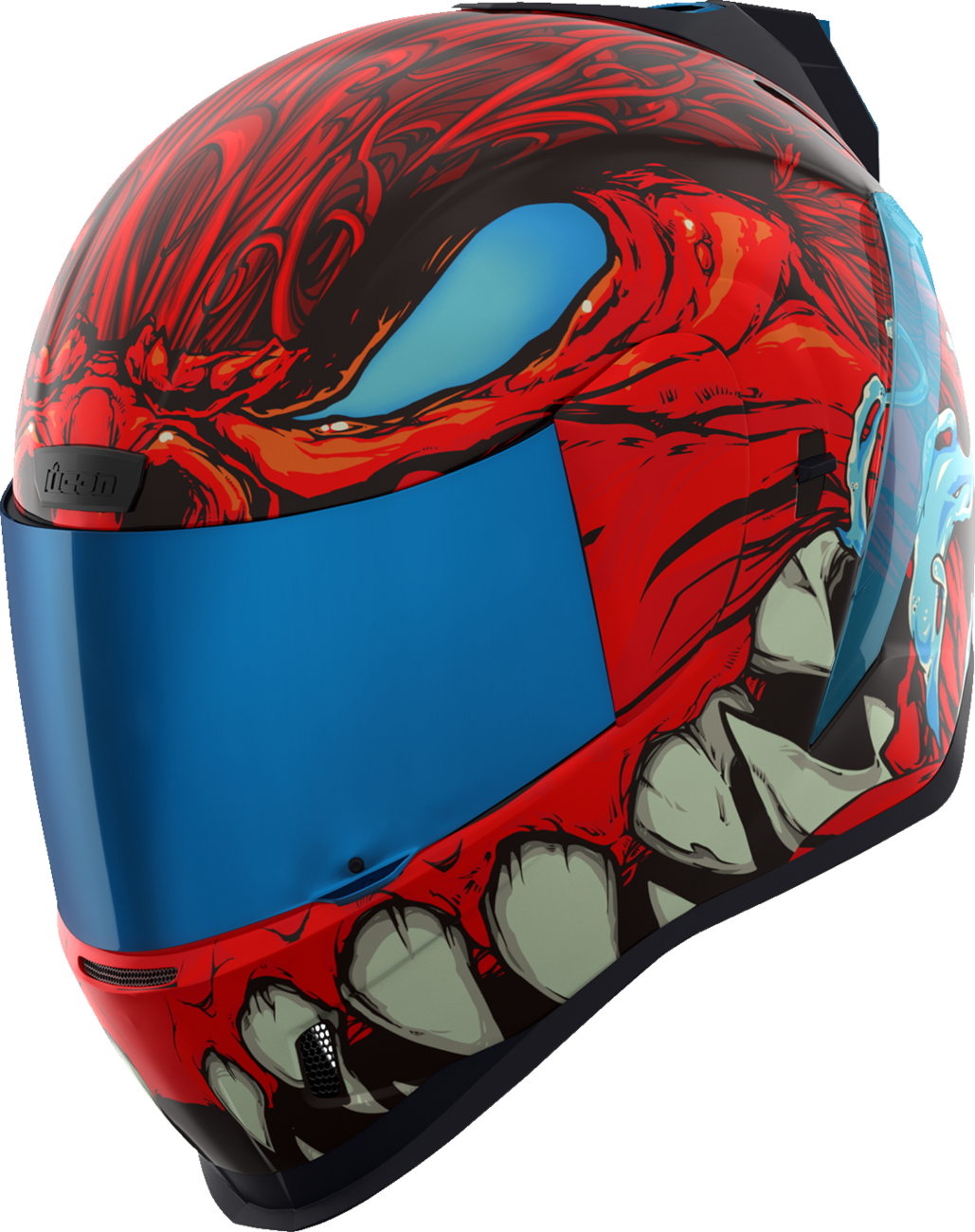 Bill's Exhausts ICON Airform™ Helmet Manik'RR MIPS® in red, small size, with aerodynamic design and safety features.